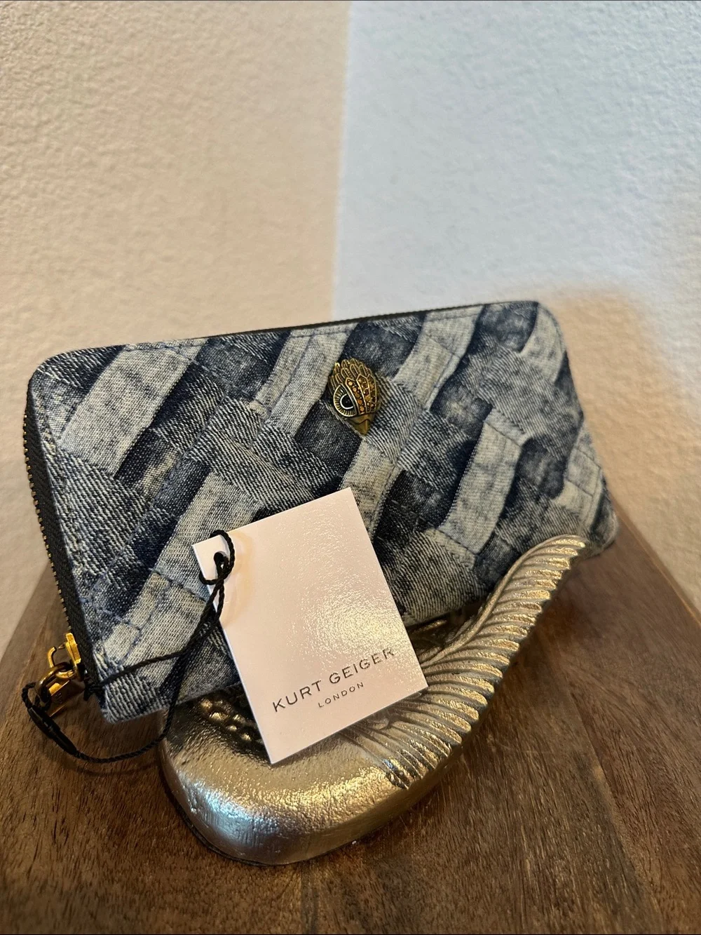 Kurt Geiger London Kensington Denim Wallet New!!!!
